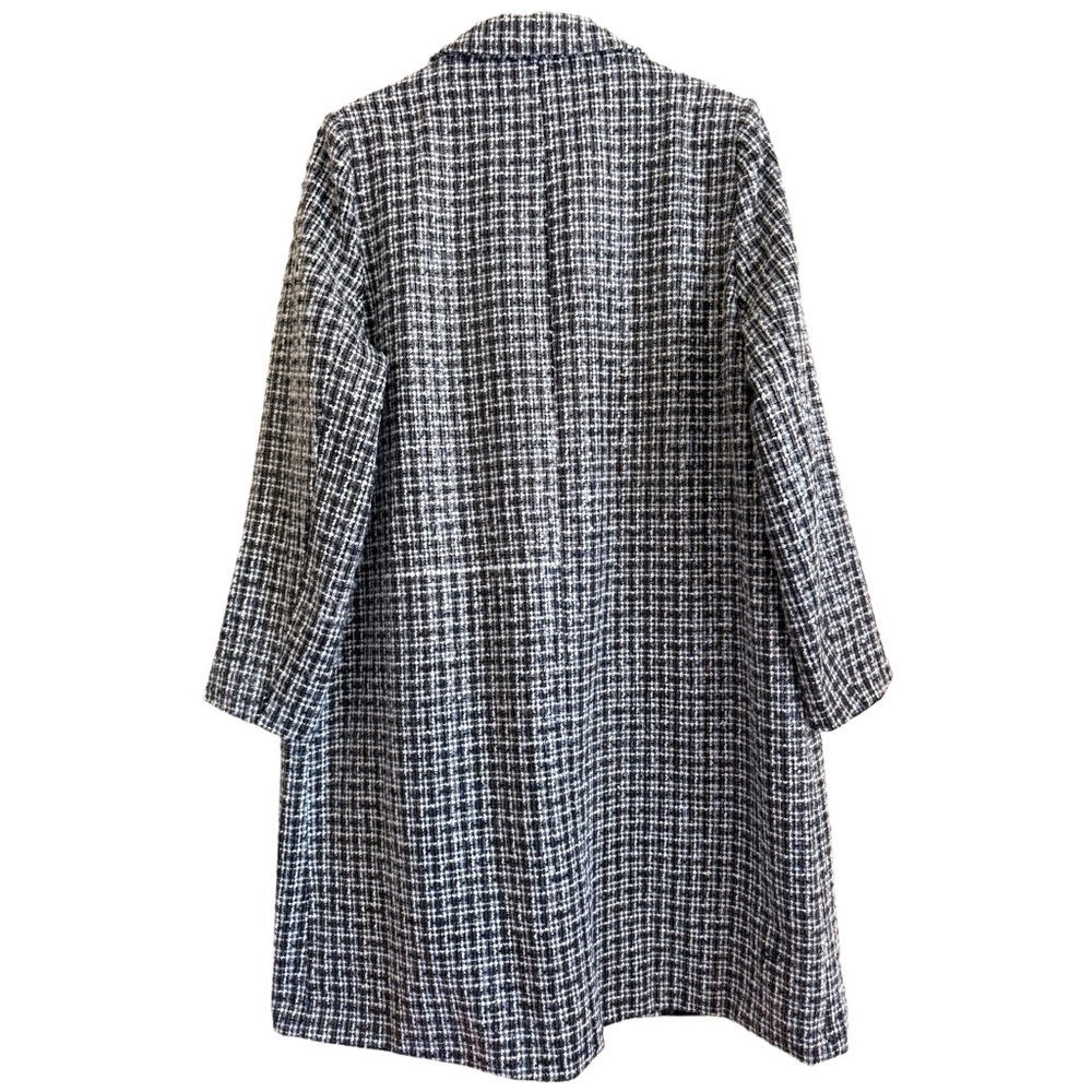 Anthropologie Black and White Tweed Coat - Picture 9 of 12
